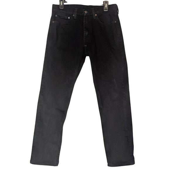 Levi's 505 Men's Classic Black Thick Denim Jeans Size 32W 30L - Picture 1 of 6